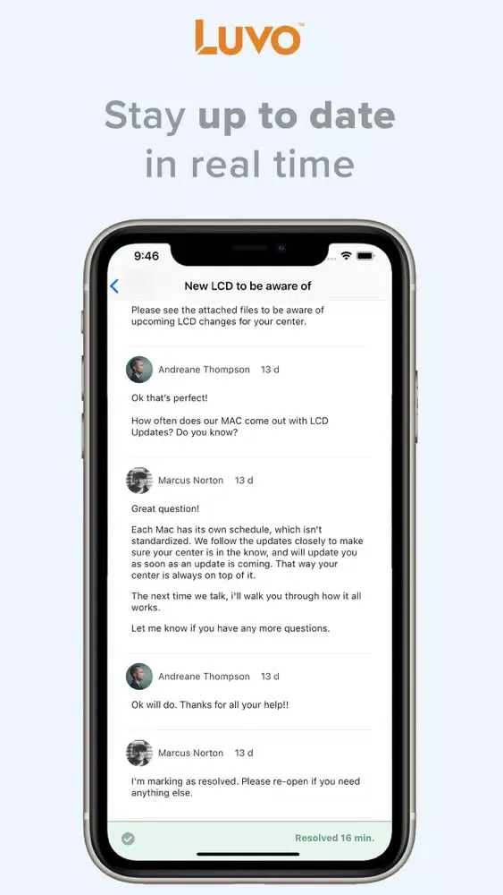 Tangkapan skrin Luvo Chat