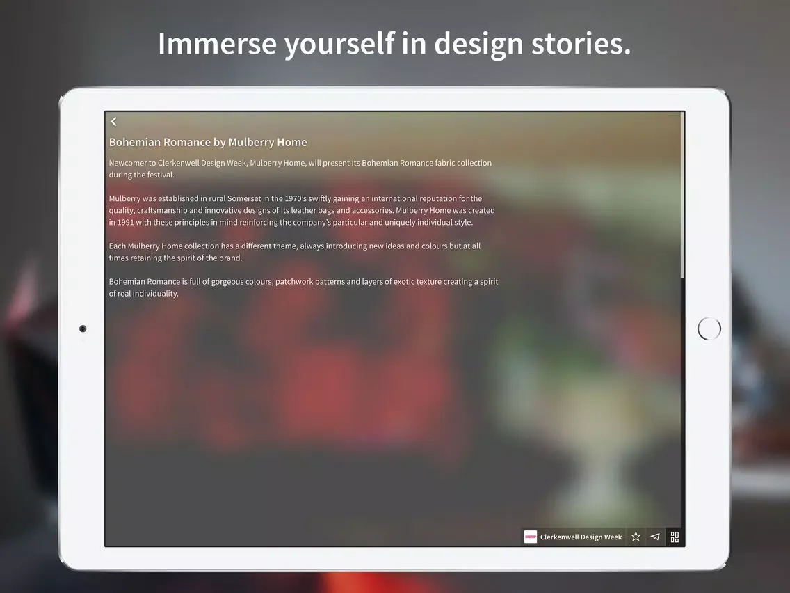 In The Window™ - The social experience of design stories and collections. iPad 應用截圖