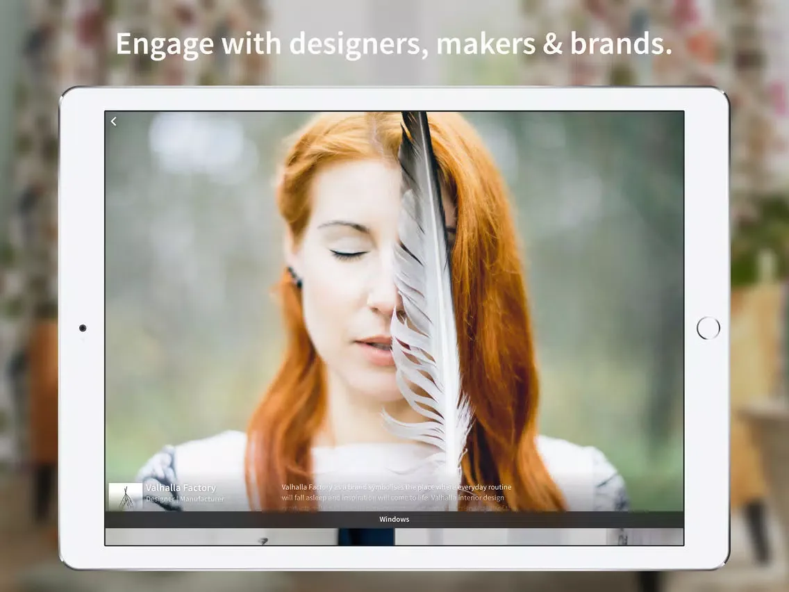 In The Window™ - The social experience of design stories and collections. iPad 應用截圖