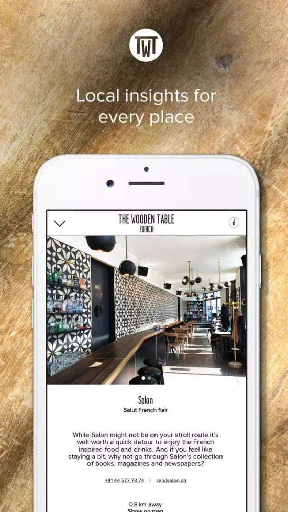 Lovely café bars in Zurich ­­– The Wooden Table is a personal selection of places to arrive in your destination city. স্ক্রিনশট