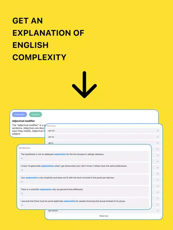 Zrzuty ekranu Wordtool: words in a context iPad 