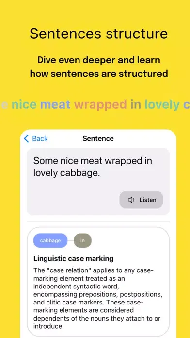 Zrzuty ekranu Wordtool: words in a context