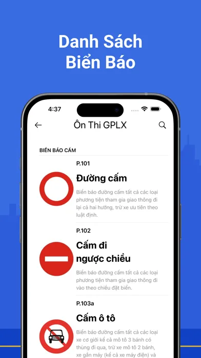 Tangkapan layar Ôn Thi GPLX năm 2024