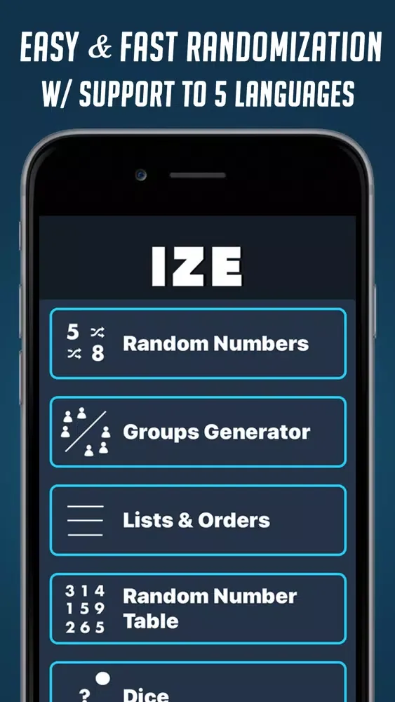 ภาพหน้าจอของ RandomIZE: Randomization Tool