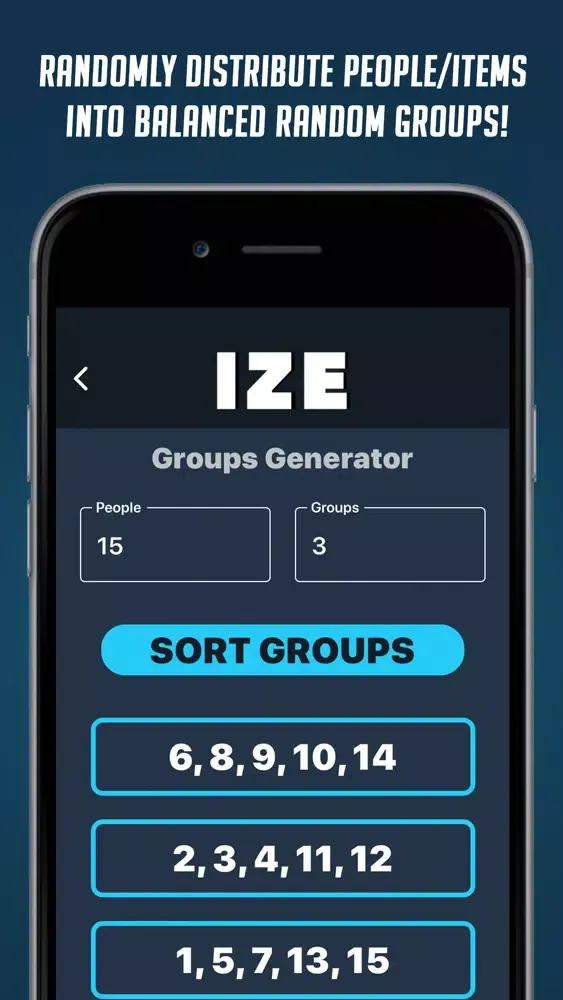 ภาพหน้าจอของ RandomIZE: Randomization Tool