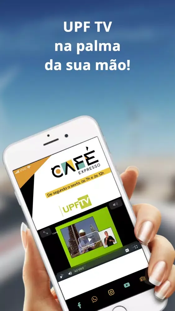 Capturas de tela do UPF TV