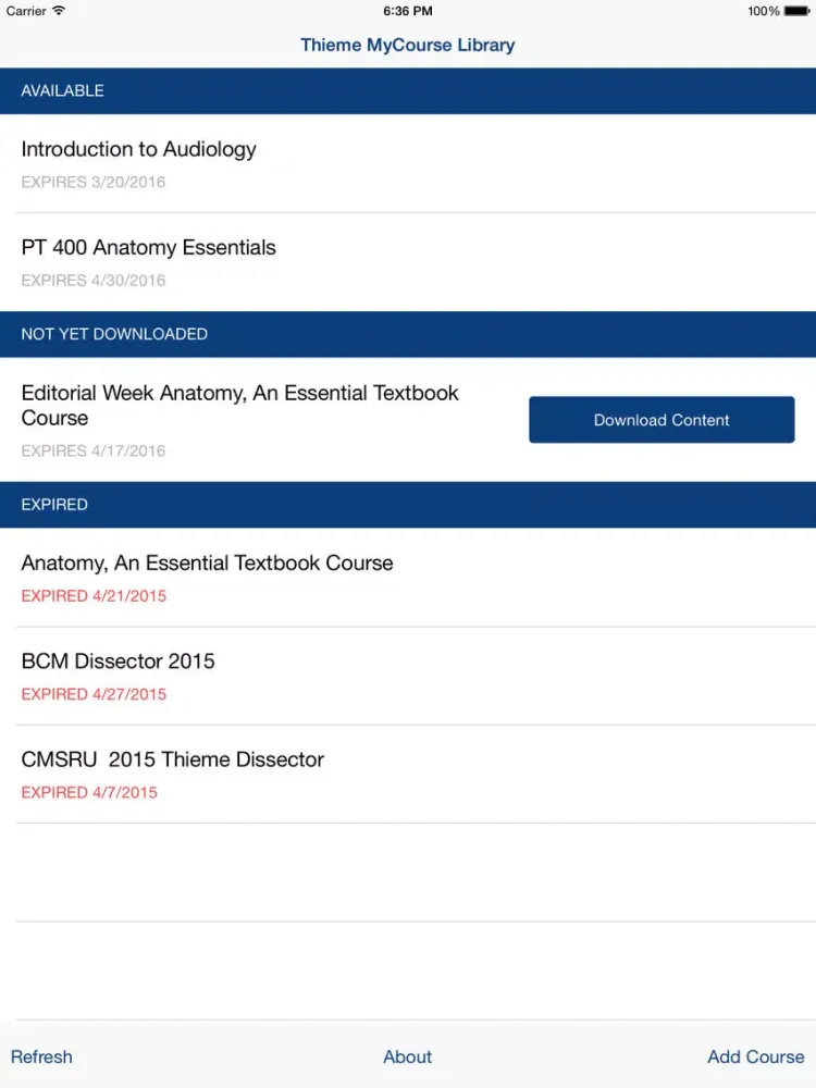 MyCourse Reader iPad  Screenshots
