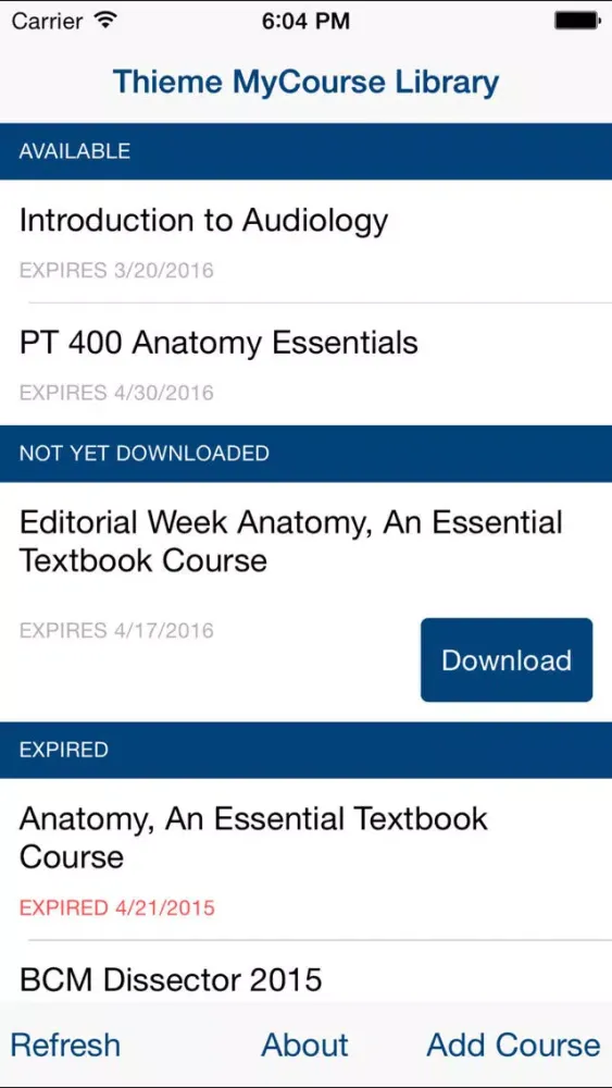 MyCourse Reader Screenshots