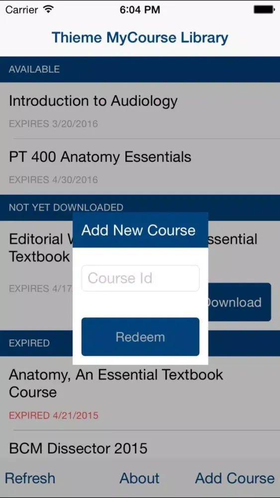 MyCourse Reader Screenshots