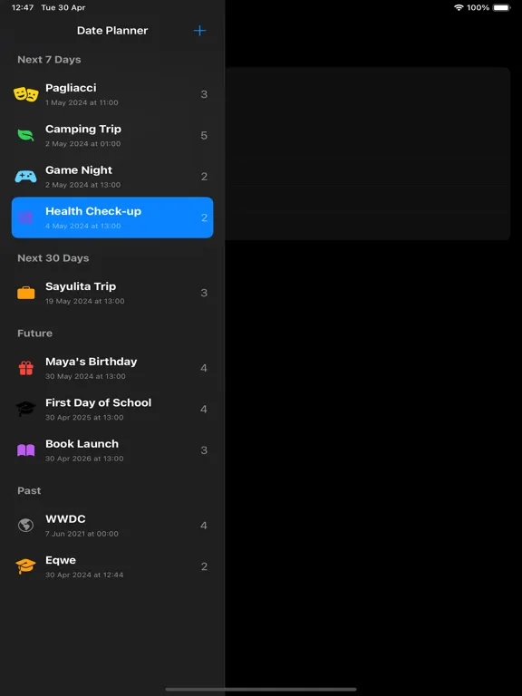 تصاویر PlanIt - Date & Goal Tracker iPad 