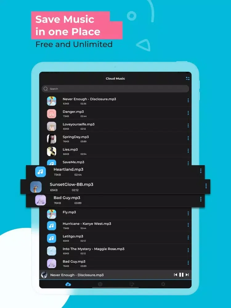 Offline Music - Cloud Music iPad  Ekran Görüntüleri