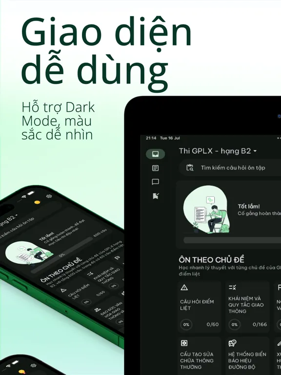 ภาพหน้าจอของ Ôn Thi Lái Xe - Ô Tô, Xe Máy iPad 