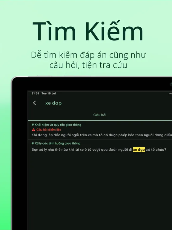 ภาพหน้าจอของ Ôn Thi Lái Xe - Ô Tô, Xe Máy iPad 