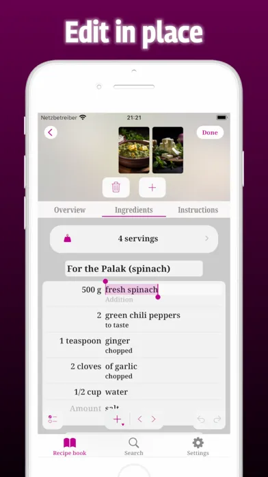 Tangkapan layar Recipe Keeper - Taste
