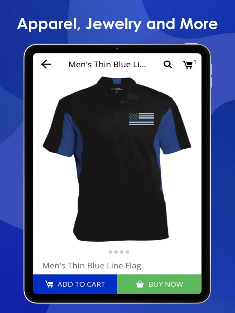 Tangkapan layar Thin Blue Line Shop iPad 