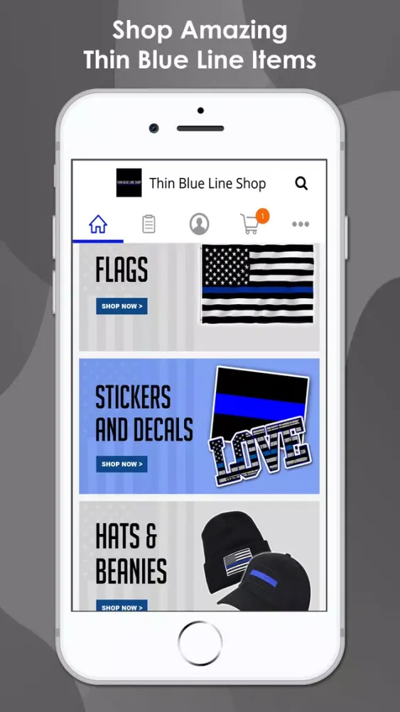Tangkapan layar Thin Blue Line Shop