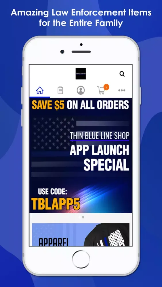 Tangkapan layar Thin Blue Line Shop