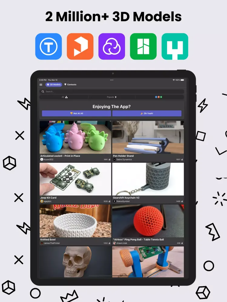 Скриншоты Thingiverse Printables | 3D GO
