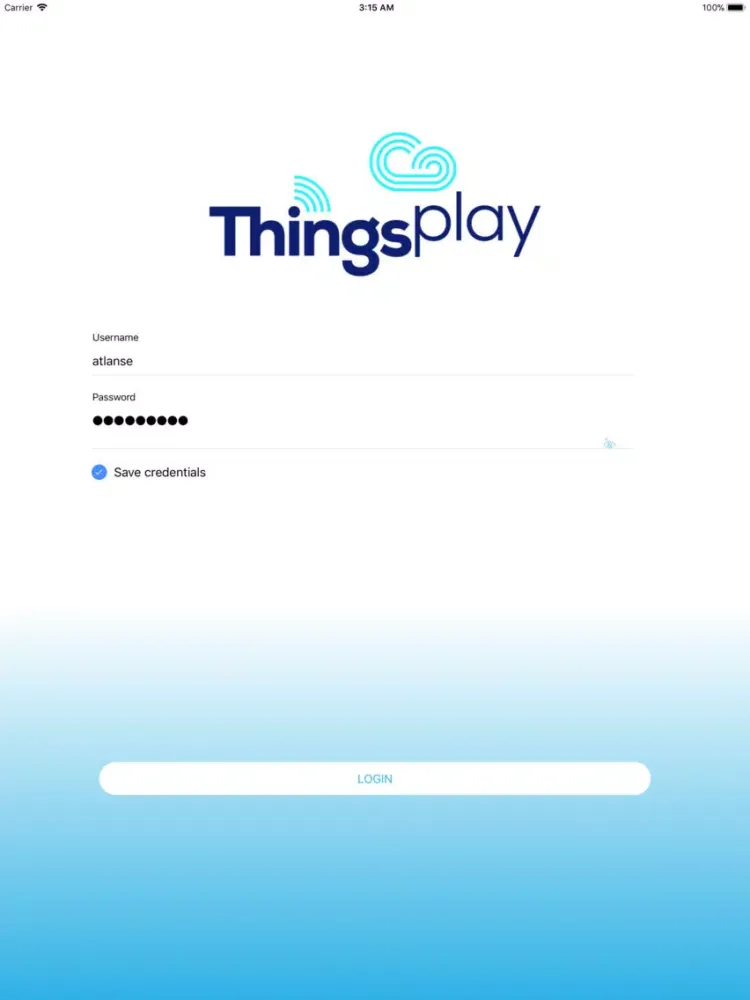 Capturas de tela do ThingsPlay - DeviceFollowUp iPad 