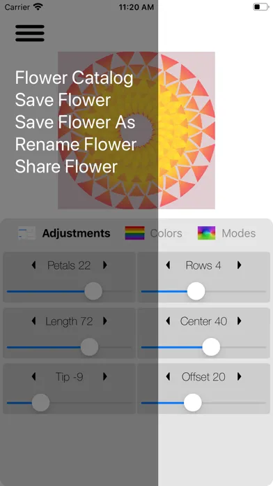 Tangkapan layar Flower Mandala Generator