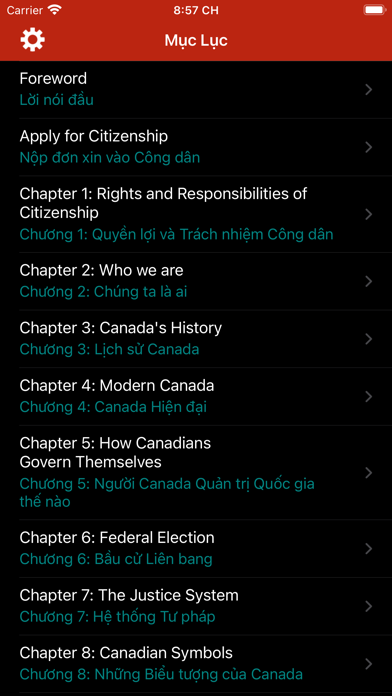 English-Vietnamese Citizenship Screenshots