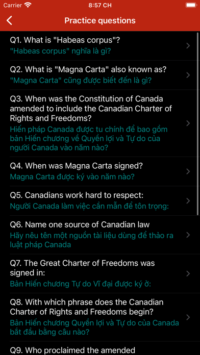 English-Vietnamese Citizenship Screenshots