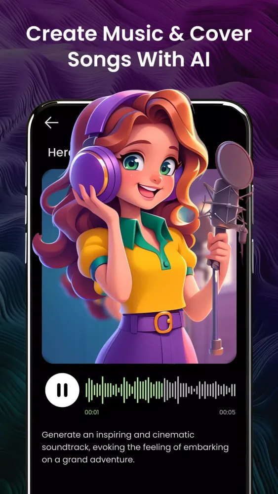 Screenshot di AI Tunes : Music & Cover Maker