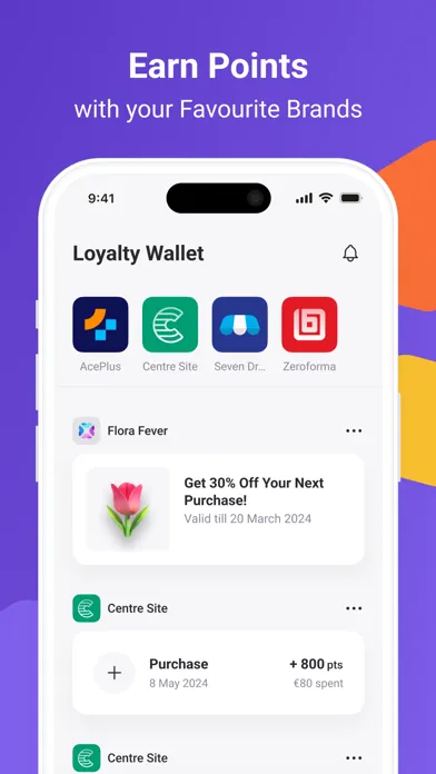 Capturas de tela do Loyalty Wallet (Loyale)