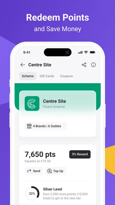 Capturas de tela do Loyalty Wallet (Loyale)