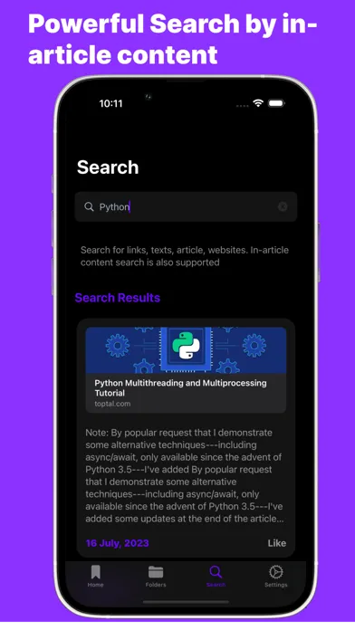 Captures d'écran de Bookmarks Reader