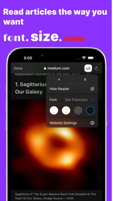 Captures d'écran de Bookmarks Reader