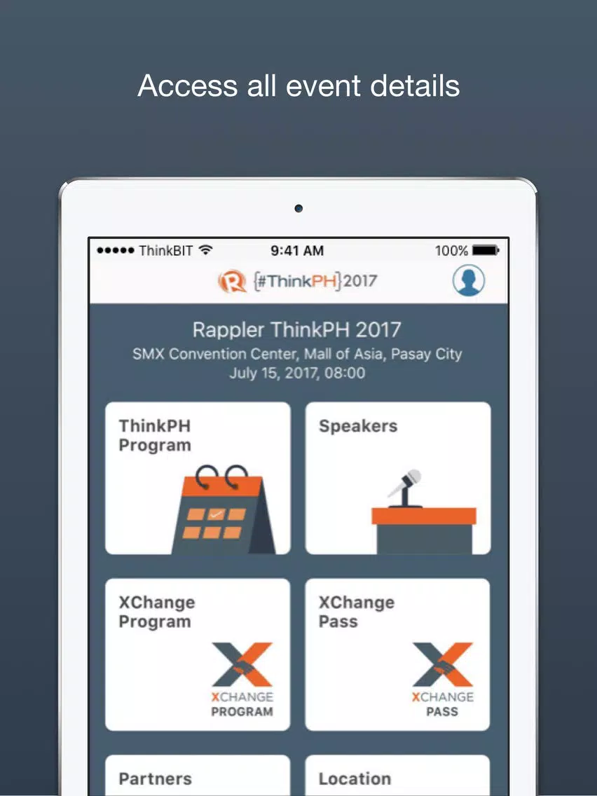 Zrzuty ekranu Rappler ThinkPH 2017 iPad 