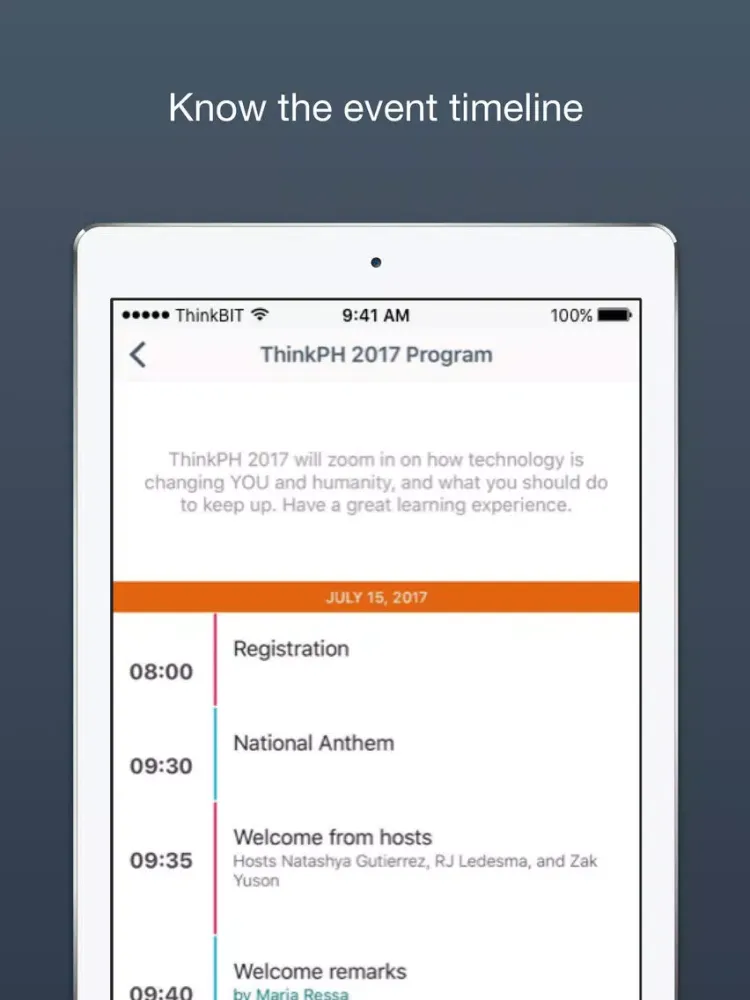 Ảnh chụp màn hình của Rappler ThinkPH 2017 iPad 