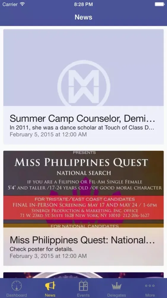 Tangkapan layar Miss World Philippines
