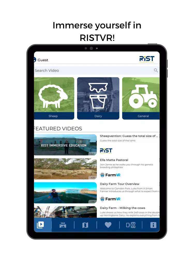 RISTVR iPad 应用截图