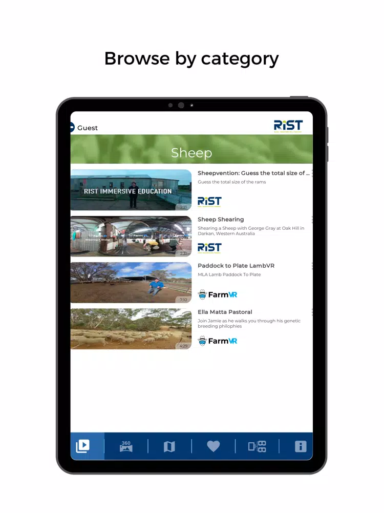 RISTVR iPad 应用截图
