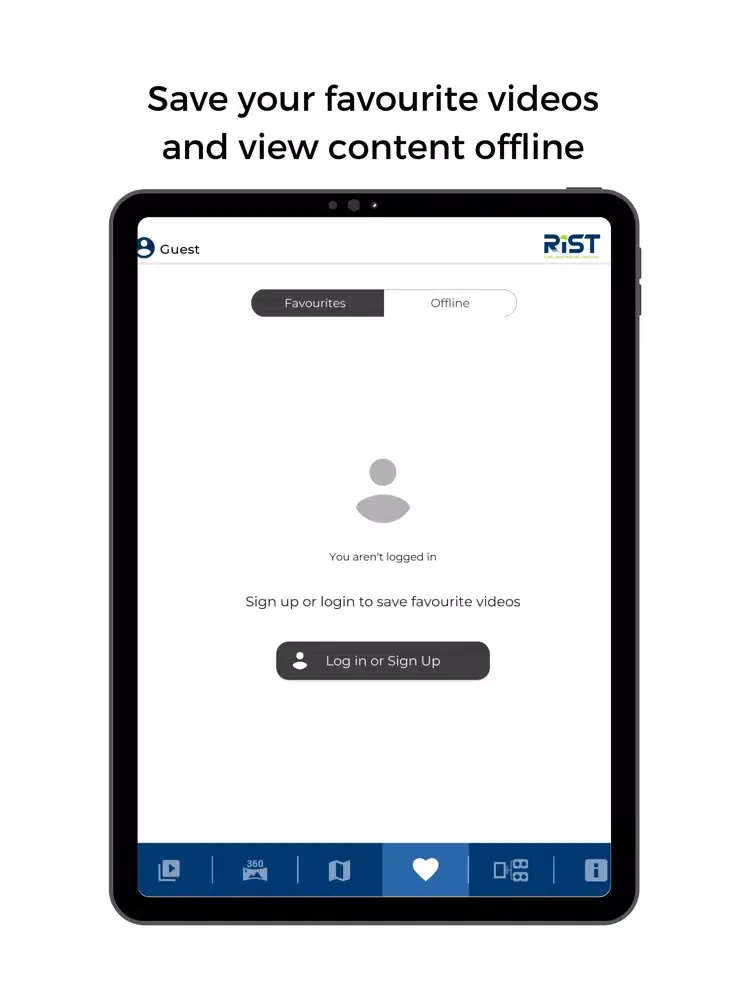 Screenshot di RISTVR iPad 