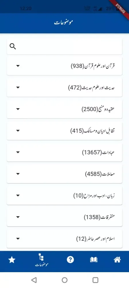 Tangkapan layar Urdu Fatwa
