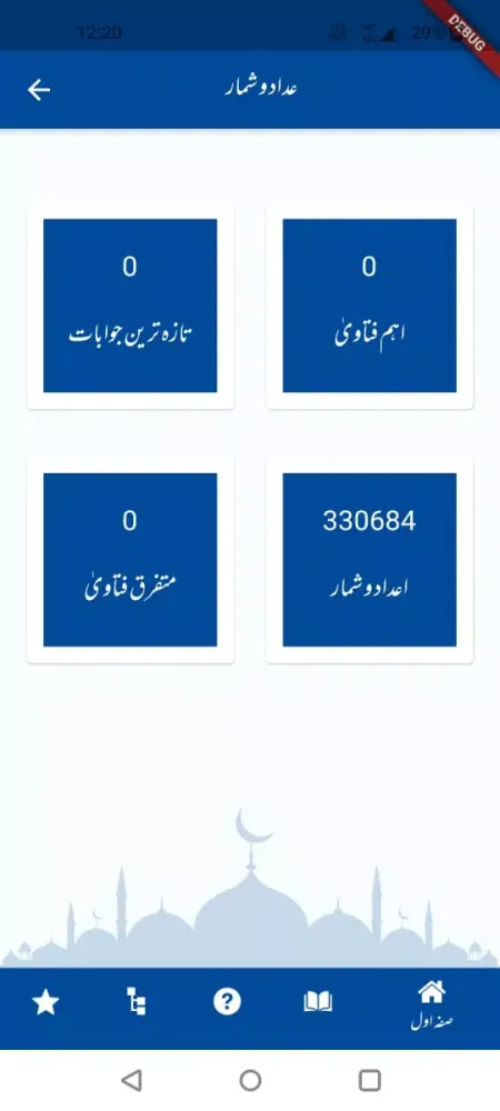 Tangkapan layar Urdu Fatwa