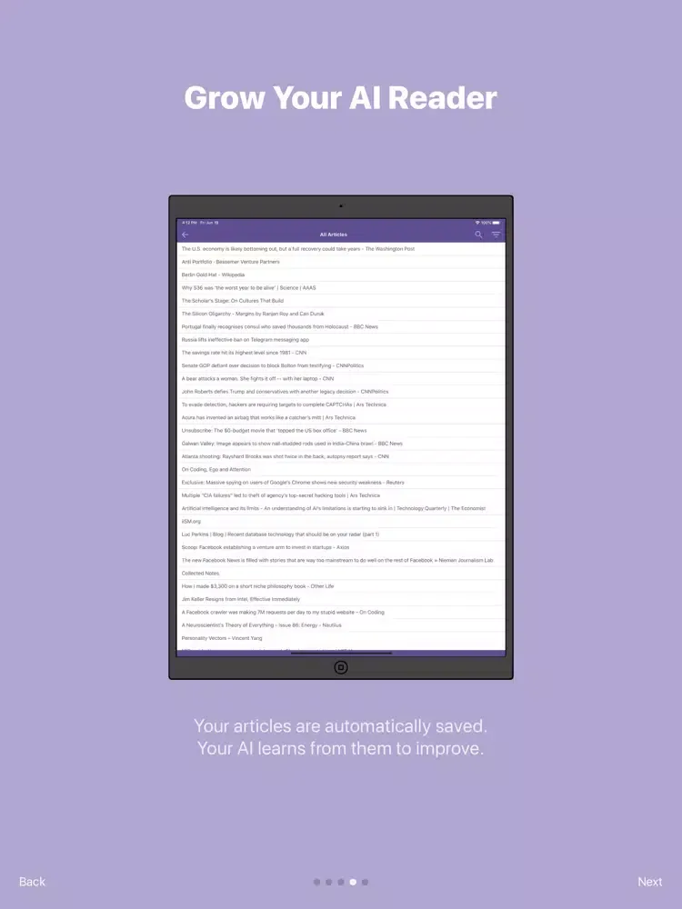 Thinker App iPad  Screenshots