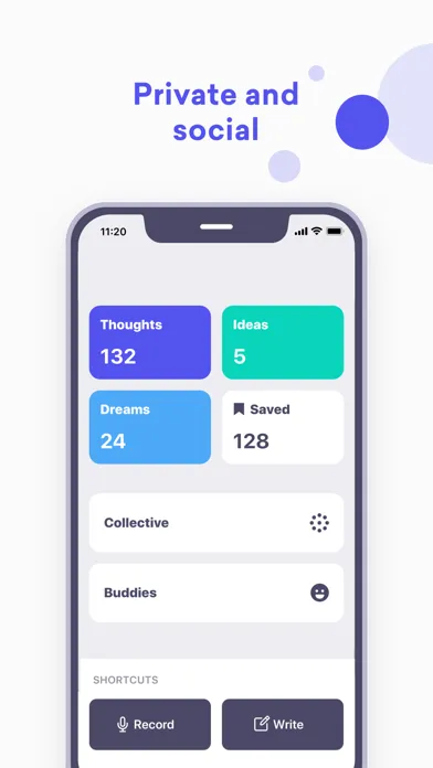 Think App: Share your thoughts Screenshots