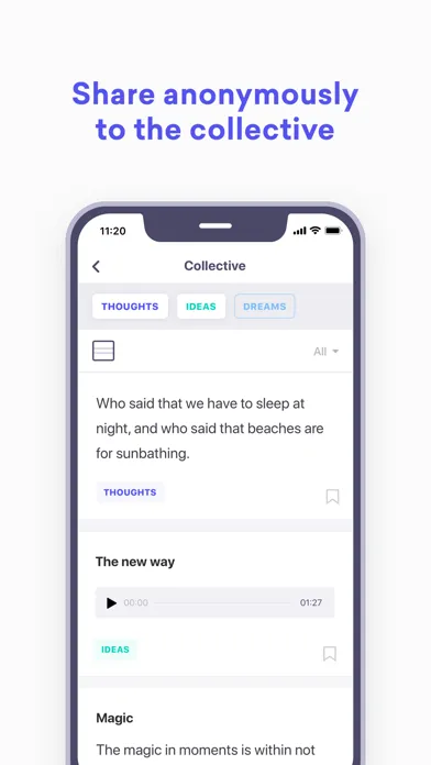 Think App: Share your thoughts Screenshots