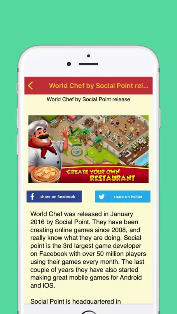 Capturas de pantalla de Guide for World Chef