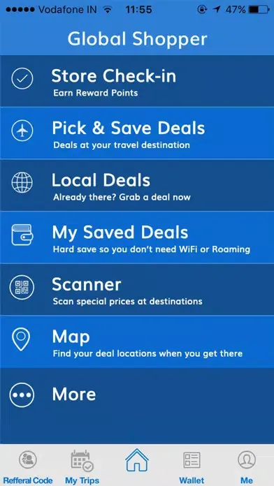 Capturas de tela do Global Shopper