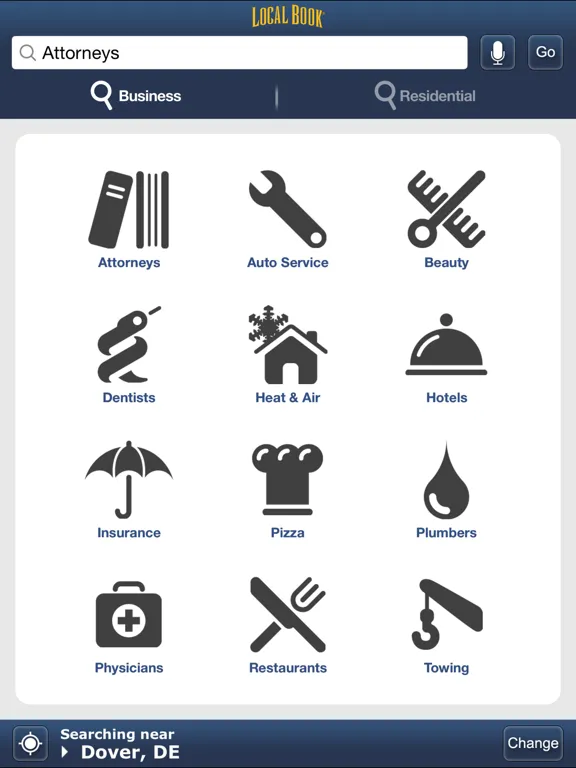 تصاویر LocalBook Yellow Pages iPad 