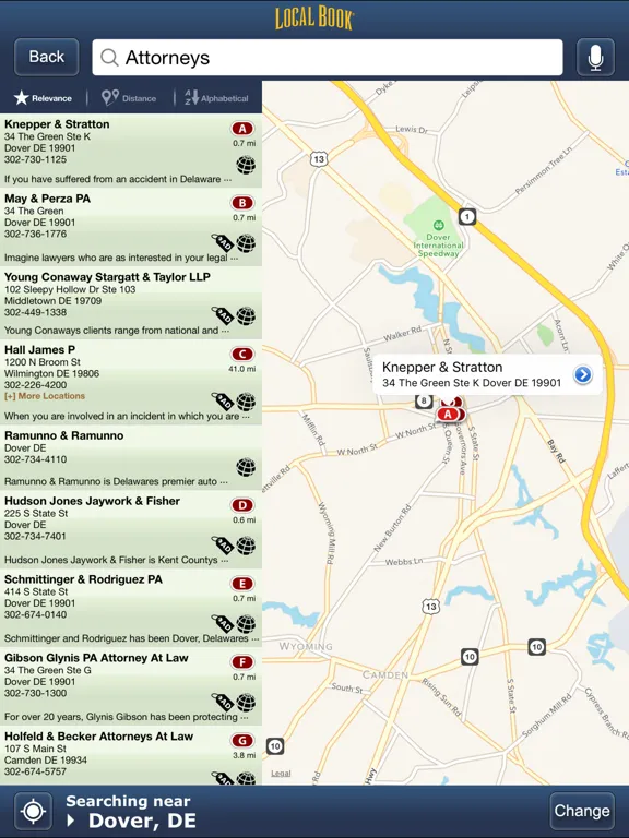 تصاویر LocalBook Yellow Pages iPad 