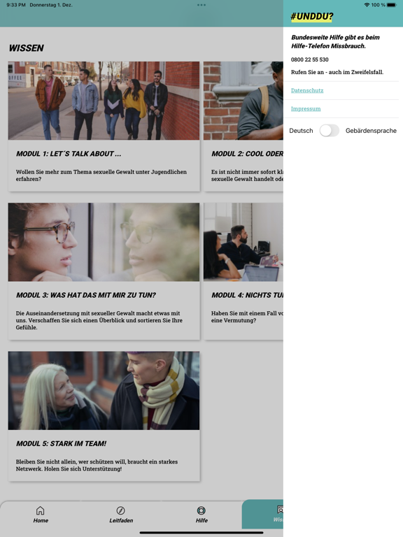 Screenshot di #UNDDU? Fachkräfte iPad 