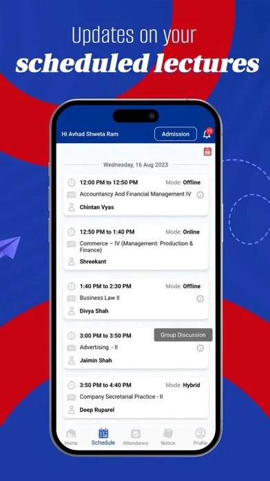 Teach Us App: Student & Parent Screenshots