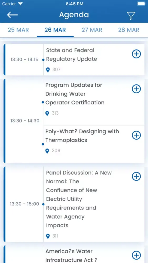 Tangkapan layar CA-NV AWWA EVENTS