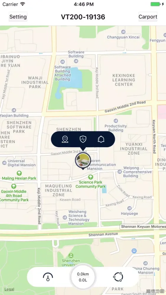 Ảnh chụp màn hình của amberOBD